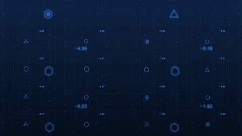 Big data visualization, grid data driven technology futuristic digital Stock Footage 128101318