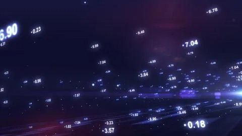 Big data visualization, grid data driven technology futuristic digital Stock Photos