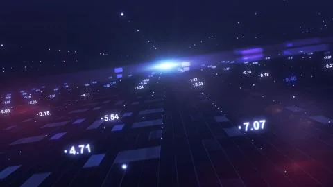 Big data visualization, grid data driven technology futuristic digital Stock Photos