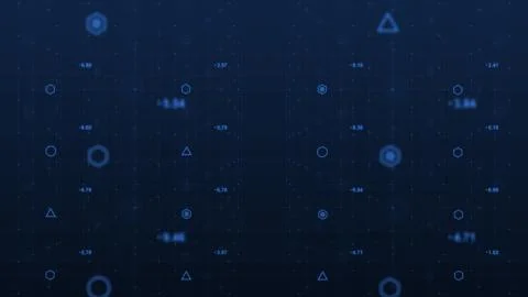 Big data visualization, grid data driven technology futuristic digital Foto stock