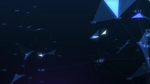 Big data visualization, grid data driven technology futuristic digital Stock Photos