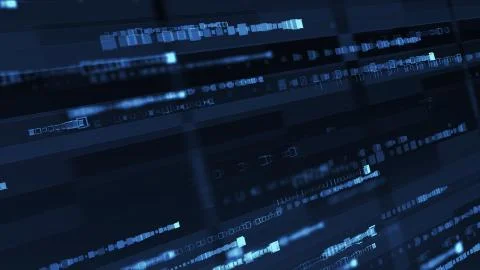 Big data visualization, grid data driven technology futuristic digital 写真素材