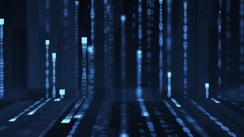 Big data visualization, grid data driven technology futuristic digital Stockfoto's