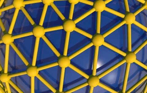 Big data visualization. HUD wireframe mesh sphere with dot and lines. Analysis Stock Illustration