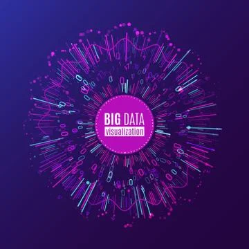 Big data visualization. Stockillustratie