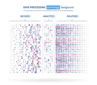 Big data visualization. Information analytics concept. Abstract stream inform イラスト素材