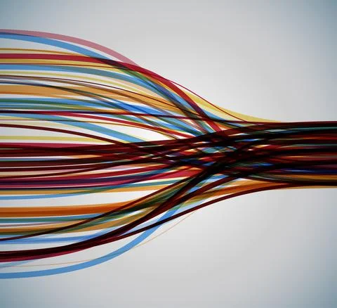 Big data visualization. Information analytics concept. Abstract stream Stock Illustration