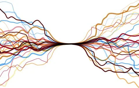 Big data visualization. Information analytics concept. Abstract stream Stock Illustration