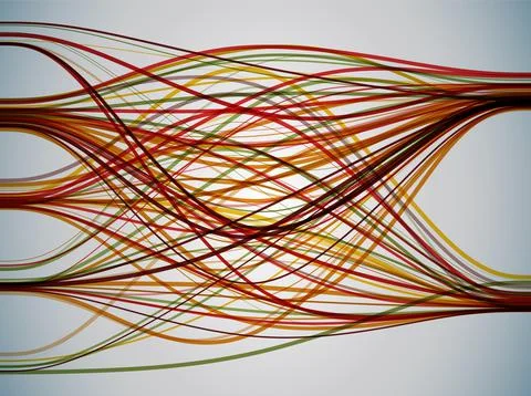 Big data visualization. Information analytics concept. Abstract stream Stock Illustration