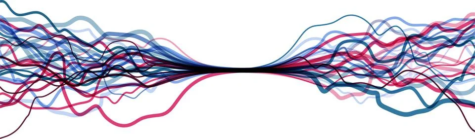 Big data visualization. Information analytics concept. Abstract stream Stock Illustration