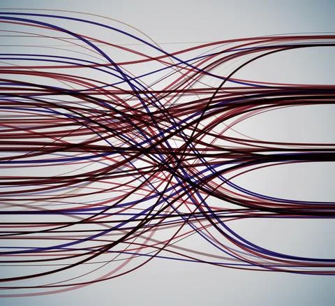 Big data visualization. Information analytics concept. Abstract stream Stock Illustration