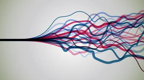 Big data visualization. Information analytics concept. Abstract stream Stock Illustration