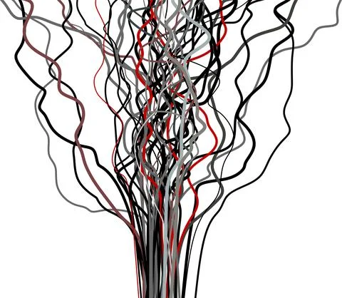 Big data visualization. Information analytics concept. Abstract stream イラスト素材