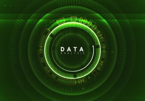 Big data visualization. Information wave technology. Stock Illustration