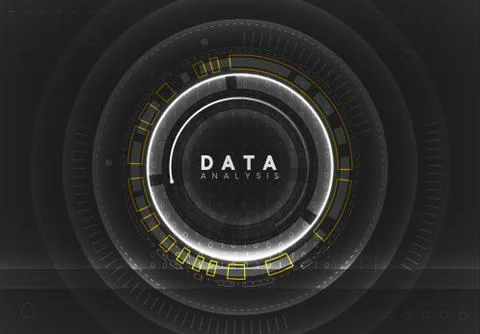 Big data visualization. Information wave technology. Stock Illustration