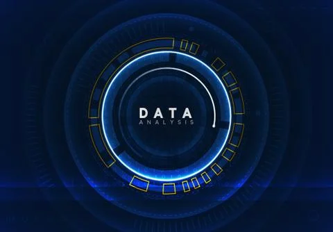 Big data visualization. Information wave technology. Stock Illustration