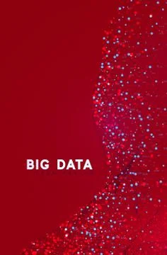 Big data visualization. Information wave technology. Stock Illustration