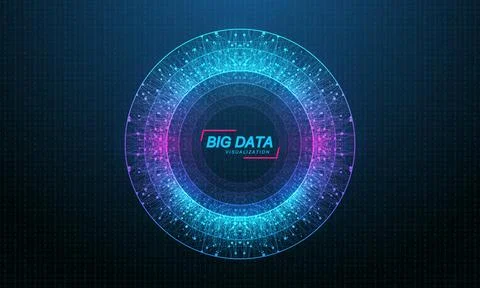 Big Data Visualization Logo Template concept. Ideas Design Element For Internet Stock Illustration