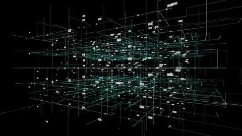 Big data visualization motion background. Stock Footage 85096644