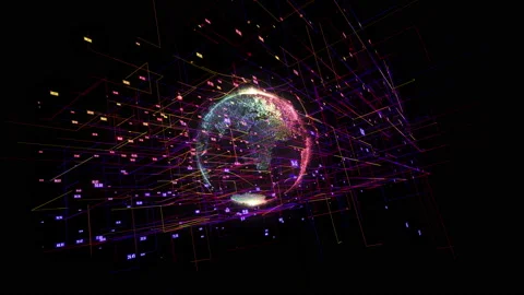 Big data visualization motion background. Stock Footage 97181745