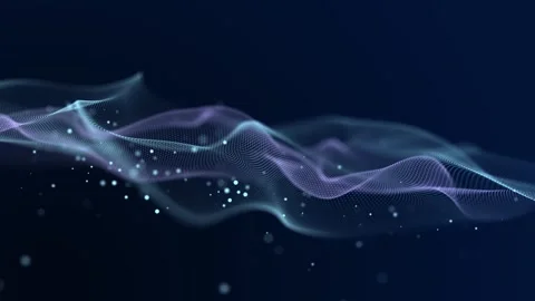Big data visualization. The musical stream of sounds. Abstract background Stock Footage 267713728