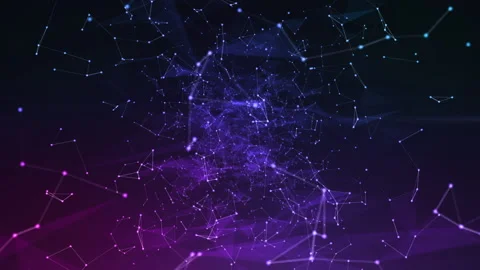 Big data visualization of network connection. Stock Footage 162551052