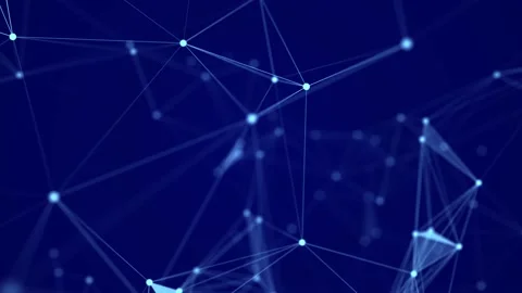 Big data visualization. Network connection structure with chaotic distribution. Stock Footage 167072187