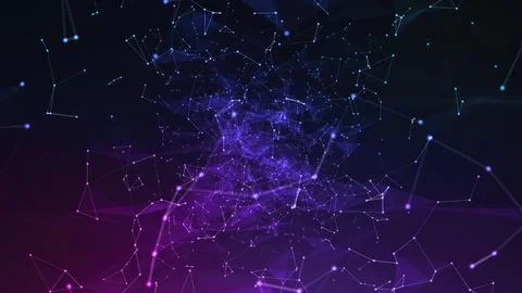 Big data visualization of network connection. Stock Illustration