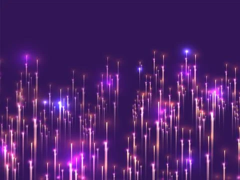 Big Data Visualization Or Digital Shiny Rays Background. Stock Illustration