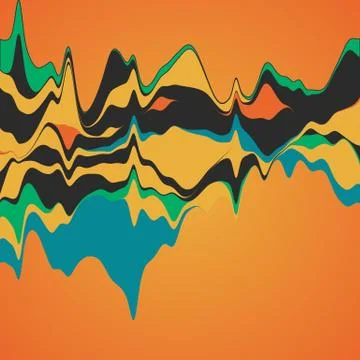 Big data visualization. Streamgraph. Futuristic infographic. Inf 스톡 일러스트