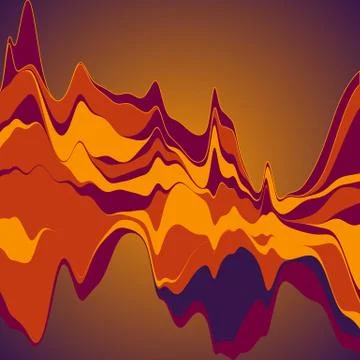 Big data visualization. Streamgraph. Futuristic infographic. Inf Stockillustratie