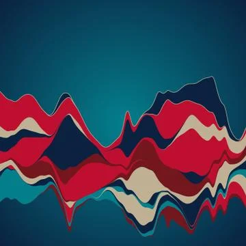 Big data visualization. Streamgraph. Futuristic infographic. Inf Stock Illustration