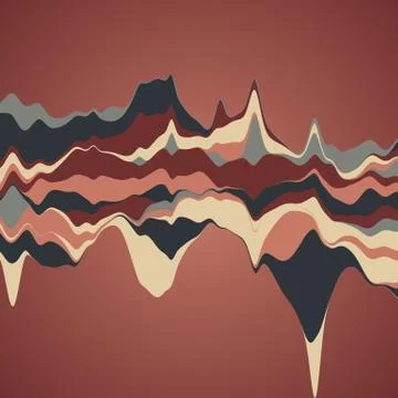 Big data visualization. Streamgraph. Futuristic infographic. Inf 스톡 일러스트