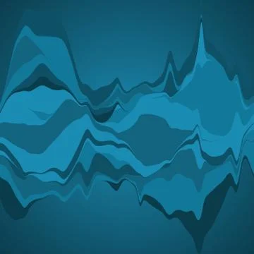 Big data visualization. Streamgraph. Futuristic infographic. Inf Illustrazione stock