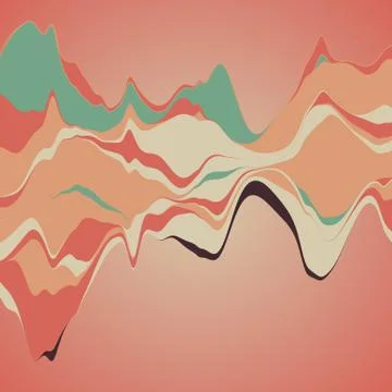 Big data visualization. Streamgraph. Futuristic infographic. Inf Stock Illustration