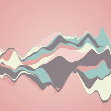 Big data visualization. Streamgraph. Futuristic infographic. Inf Illustrazione stock