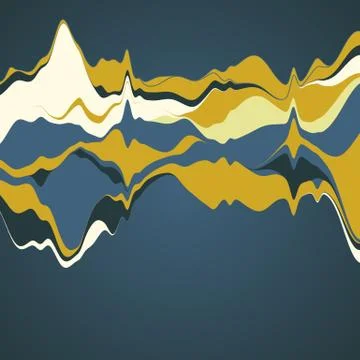 Big data visualization. Streamgraph. Futuristic infographic. Inf Illustrazione stock