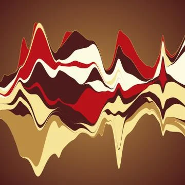 Big data visualization. Streamgraph. Futuristic infographic. Inf イラスト素材