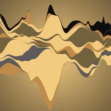 Big data visualization. Streamgraph. Futuristic infographic. Inf Illustrazione stock