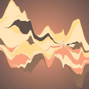 Big data visualization. Streamgraph. Futuristic infographic. Inf Illustrazione stock