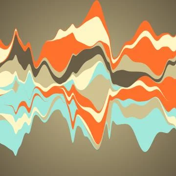 Big data visualization. Streamgraph. Futuristic infographic. Inf 스톡 일러스트