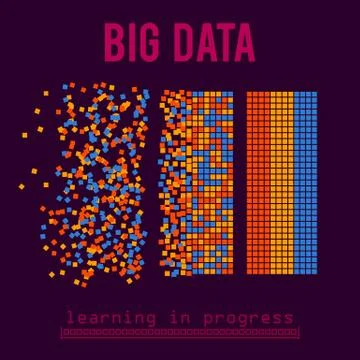 Big data visualization vector background. Illustrazione stock