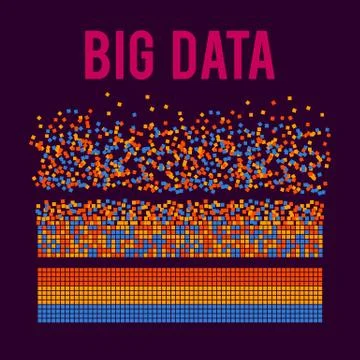 Big data visualization vector background. Stock Illustration