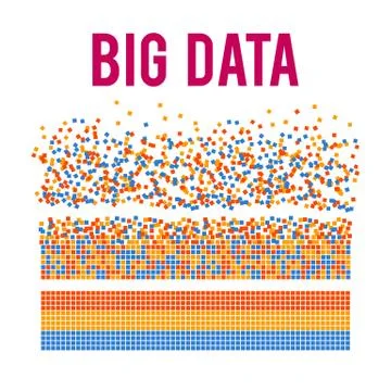 Big data visualization vector background. Stock Illustration