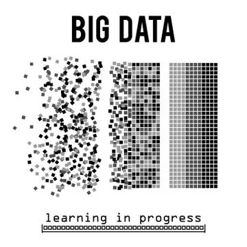 Big data visualization vector background. Stock Illustration