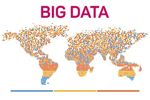 Big data visualization vector background. Stock Illustration