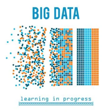 Big data visualization vector background. Stock Illustration