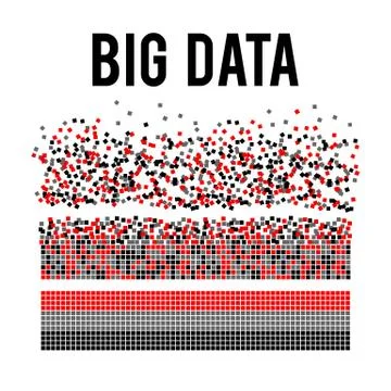 Big data visualization vector background. Stock Illustration