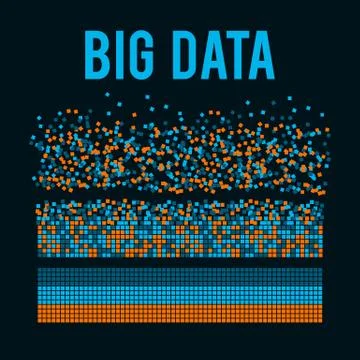 Big data visualization vector background. Stock Illustration