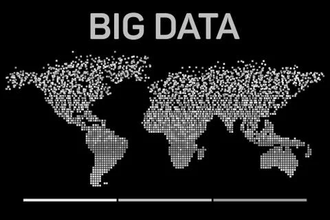 Big data visualization vector background. Illustrazione stock